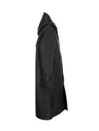 Burberry Witham - Globe Graphic Detail Check Technical Cotton Coat Burberry Witham - Globe Graphic Detail Check Technical Cotton Coat - Black