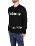 Alexander McQueen Black Wool Jumper Alexander McQueen Black Wool Jumper - BLACK WHITE