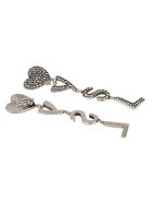 Saint Laurent Coeur Logo Earrings Saint Laurent Coeur Logo Earrings - Silver Oxide/Crystal