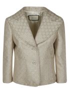 Gucci Logo Motif Buttoned Blazer Gucci Logo Motif Buttoned Blazer - Ivory