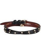 Alexander McQueen Leather Bracelet With Medallion And Skull Alexander McQueen Leather Bracelet With Medallion And Skull - black