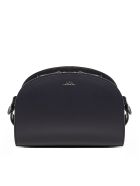 A.P.C. Half-moon Mini Leather Shoulder Bag A.P.C. Half-moon Mini Leather Shoulder Bag - BLUE