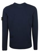Stone Island Ribbed Logo Patched Sweatshirt Stone Island Ribbed Logo Patched Sweatshirt - Blue Marine