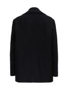 Patou Double Breasted Blazer With Side Inlay Patou Double Breasted Blazer With Side Inlay - Black