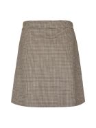 A.P.C. Sonia Checked Wool Mini Skirt A.P.C. Sonia Checked Wool Mini Skirt - Beige