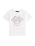 Young Versace Printed Cotton T-shirt Young Versace Printed Cotton T-shirt - White