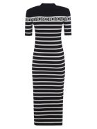 Striped Slim Long Dress RED Valentino Striped Slim Long Dress - 0mg