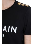 Balmain T-shirt In Black Cotton Balmain T-shirt In Black Cotton - BLACK