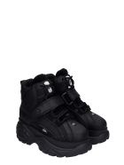 Buffalo Sneakers In Black Leather Buffalo Sneakers In Black Leather - black