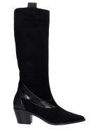 Alchimia Texan Boots In Black Suede Alchimia Texan Boots In Black Suede - black