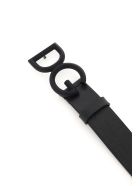 Dolce & Gabbana Leather Belt With Covered Buckle Dolce & Gabbana Leather Belt With Covered Buckle - NERO NERO GOMMATO (Black)