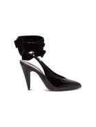 Saint Laurent Kika 95 Slingback In Black Patent Saint Laurent Kika 95 Slingback In Black Patent - Nero