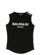 Balmain Tank Top With Buttons Balmain Tank Top With Buttons - Black