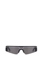 Balenciaga Ski Rect Sunglasses In Black Metal Alloy Balenciaga Ski Rect Sunglasses In Black Metal Alloy - black