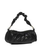 MANU Atelier Ruched Cylinder Leather Bag MANU Atelier Ruched Cylinder Leather Bag - Black