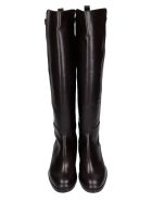 Fabio Rusconi Low Heels Boots In Brown Leather Fabio Rusconi Low Heels Boots In Brown Leather - brown