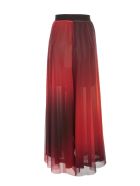 Maria Calderara Pants Sensational Printed Tulle Georgette Maria Calderara Pants Sensational Printed Tulle Georgette - Flame Print Black