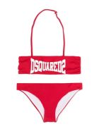 Dsquared2 Two-piece Swuimsuit With Print Dsquared2 Two-piece Swuimsuit With Print - Red