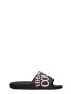 Versace Jeans Couture Flats In Black Rubber/plasic Versace Jeans Couture Flats In Black Rubber/plasic - black