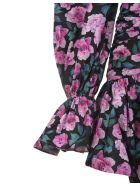 Black Floral Short Dress With Off Shoulders Giuseppe di Morabito Black Floral Short Dress With Off Shoulders - Flora midnight