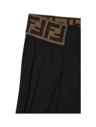 Fendi Fendi Kids Pants With Ff Band Fendi Fendi Kids Pants With Ff Band - Black