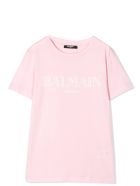 Balmain T-shirt Con Stampa Balmain T-shirt Con Stampa - Pink