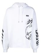 GCDS White Cotton Hoodie GCDS White Cotton Hoodie - Bianco