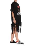 Palm Angels Rose Knot Dress Palm Angels Rose Knot Dress - Black White