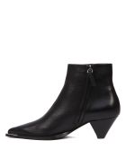 Aldo Castagna Black Hammered Leather Ankle Boot Aldo Castagna Black Hammered Leather Ankle Boot - Black