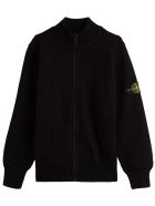 Stone Island Junior Cotton Blend Sweatshirt Stone Island Junior Cotton Blend Sweatshirt - Black