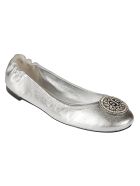 Tory Burch Crystal Logo Ballerinas Tory Burch Crystal Logo Ballerinas - Silver