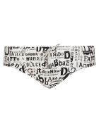 White Swimming Trunks Dolce & Gabbana White Swimming Trunks - White black