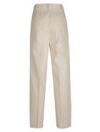 Tory Burch Canvas Pleated Trousers Tory Burch Canvas Pleated Trousers - Natural
