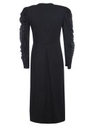 RED Valentino Ruffled Sleeves Long Dress RED Valentino Ruffled Sleeves Long Dress - Black