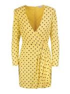 Short Yellow Dress With Black Polka Dots RED Valentino Short Yellow Dress With Black Polka Dots - Giallo/nero