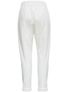 Brunello Cucinelli White Jersey Trousers With Monile Profiles Brunello Cucinelli White Jersey Trousers With Monile Profiles - WHITE