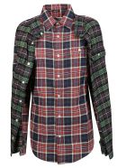 R13 Camicia Double R13 Camicia Double - Red/blu