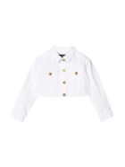 Balmain White Denim Jacket Balmain White Denim Jacket - Bianco