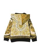 Young Versace Baroque Print Hoodie Young Versace Baroque Print Hoodie - Bianco/oro