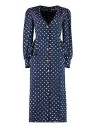 Alessandra Rich Polka-dot Silk Dress Alessandra Rich Polka-dot Silk Dress - blue