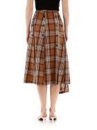 A.W.A.K.E. Mode Checkered Panel Skirt A.W.A.K.E. Mode Checkered Panel Skirt - BROWN BEIGE WHITE CHECK (Brown)