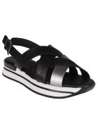 Black Leather Sandals Hogan Black Leather Sandals - BLACK SILVER
