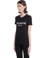 Balmain T-shirt In Black Cotton Balmain T-shirt In Black Cotton - BLACK