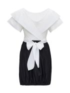 Patou Dress With Back Bow Detail Patou Dress With Back Bow Detail - White/black