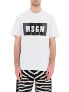 MSGM Logo Box T-shirt MSGM Logo Box T-shirt - OFF WHITE (White)