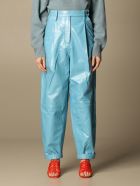Remain Pants Remain Trousers In Genuine Shiny Leather REMAIN Birger Christensen Remain Pants Remain Trousers In Genuine Shiny Leather - Gnawed Blue