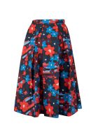 Marni Rainbow Flower Print Cotton Full Skirt Marni Rainbow Flower Print Cotton Full Skirt - Multicolor