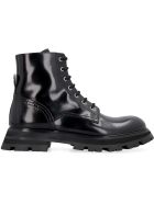 Alexander McQueen Wander Leather Combat Boots Alexander McQueen Wander Leather Combat Boots - black