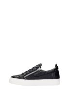 Frankie Sneakers In Black Leather Giuseppe Zanotti Frankie Sneakers In Black Leather - Black