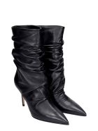 Le Silla Eva 90 High Heels Ankle Boots In Black Leather Le Silla Eva 90 High Heels Ankle Boots In Black Leather - black
